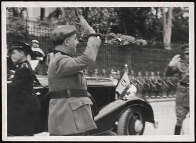 Francisco Franco at a victory parade in Madrid, 1939, after winning the Spanish Civil War
